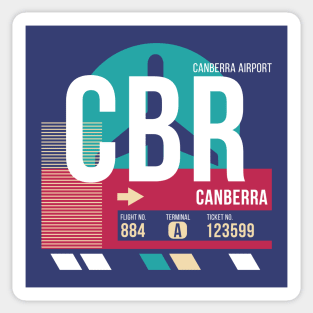 Canberra, Australia (CBR) Airport Code Baggage Tag Sticker